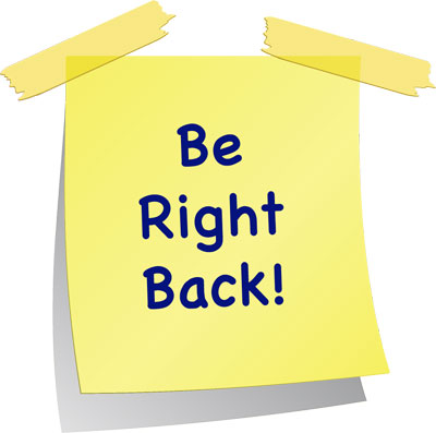 be right back sunshine s reflections blog